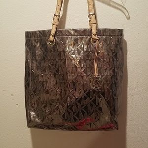 Silver Michael Kors tote